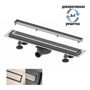 TECElinus. Комплект для монтажа дренажного канала, 800 мм, 2 в 1 ( tile +  steel), с мембраной