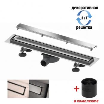 TECElinus. Комплект для монтажа дренажного канала, 900 мм, 2 в 1 ( tile +  steel), с мембраной